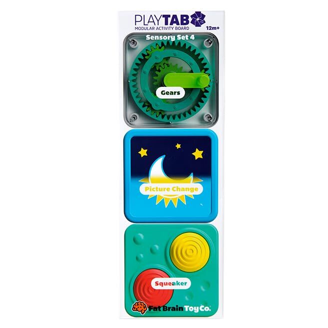 Fat Brain - PlayTab Tiles Set 4 - Modular, Sensory Activity Board