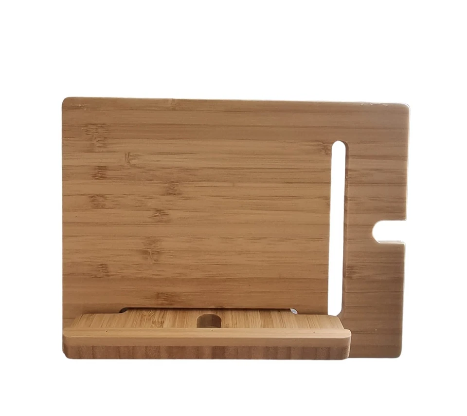 Tablet-Ständer Handyhalter Für Smartphone, iPad, Tablet Universell Bambus Holz ⭐ - Bild 2 von 4
