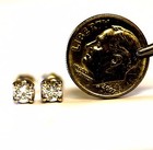 GIA certified new 14k white gold .62ct SI1 G round diamond stud earrings 1.3g  — photo 4