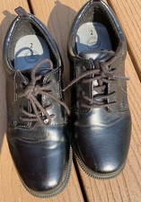 Wonder Nation Boys Black Lace Up Dress Shoes Size 2 Oxford Church Dress Atrire