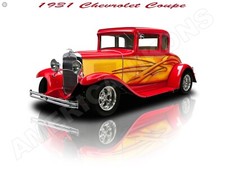 1931 Chevrolet Coupe Hot Rod New Metal Sign 12 X 16 Free Shipping