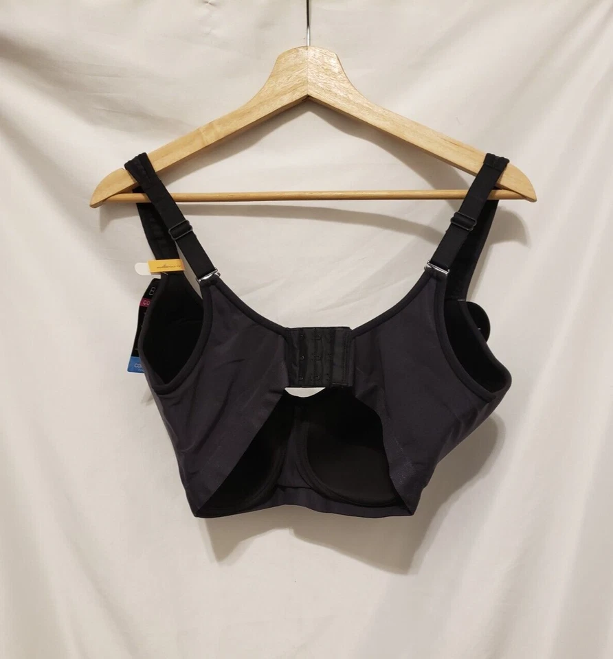 Sujetador BALI Cool Comfort Talla 42DD Acolchado Negro Correas Anchas Sin Costuras Foto 4 de 4