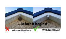 Flat NestDivert- Bird Nest Deterrent-Stop swallows/house martins-NO Spikes