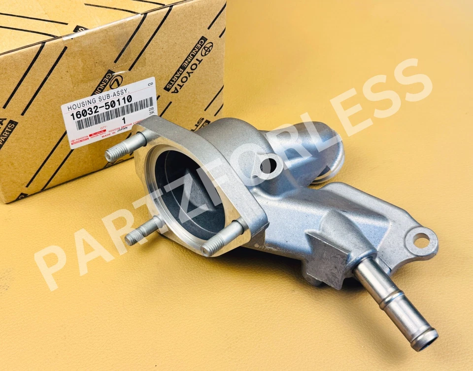 16032-50110 TOYOTA 4Runner Land Cruiser Lexus GS GX LS LX HOUSING, WATER INLET - Image 4 of 4