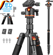Victiv 200Cm Kamera Stativ, Tragbares Stabiles Reisestativ, 2-In-1 Dreibein Stat