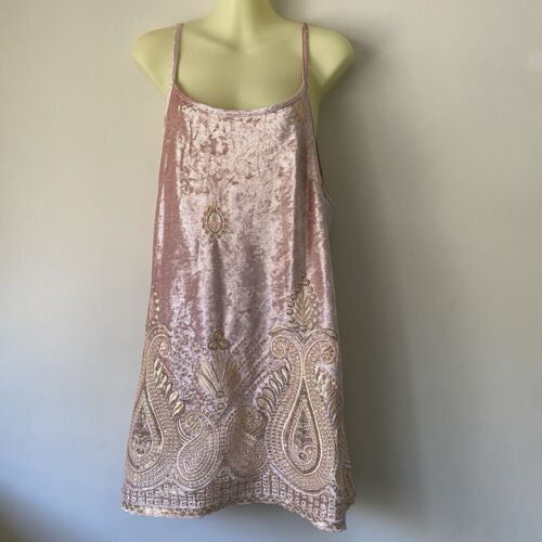Lenni The Label Velvet Malu Dress Size AU 8 | US 4 Embroidered Pink Mini Dress - Picture 7 of 17