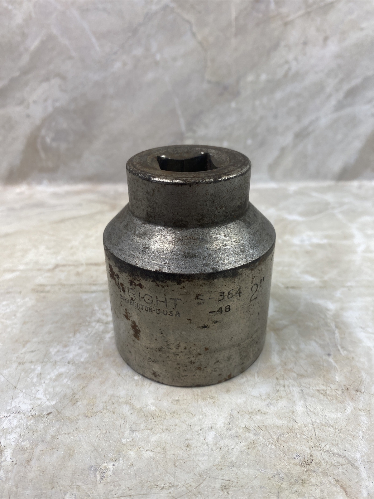Vintage Wright Tool S 364 3/4” drive 2” Impact Socket Made In Barberton