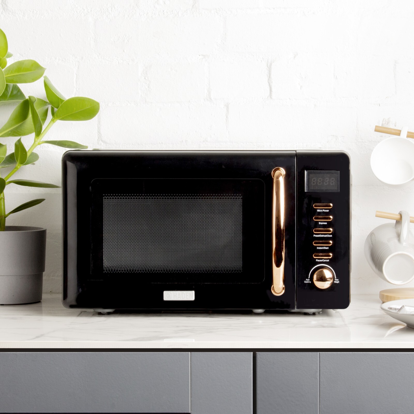 Haden Black 197061 20 Litres Single Microwave - & Copper - Image 2