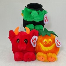 Halloween Puffkins Red The Devil Stitch The Monster Jack Swibco Plush Lot Of 3