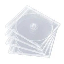 10 PK Shatter Proof PP Jewel Case, 10.4 mm Standard Single Disc Clear CD Case