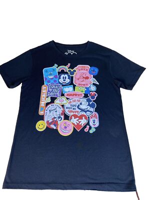 Disney 100 Retro Icons Graphic T-shirt Black M