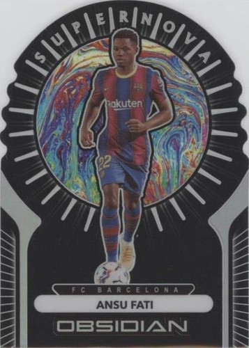 2020-21 Panini Mosaic UEFA Euro Soccer ANSU FATI Spain Blue Pulsar