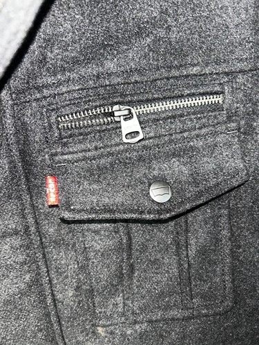Levi's Charcoal LM5KP449 Military Style Quilted Lining Jacket Levi Strauss &Co M - Picture 9 of 9