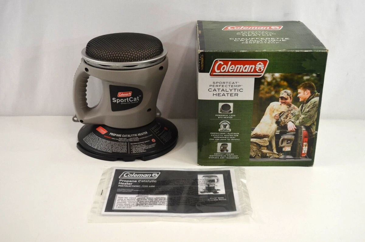Coleman Sportcat Catalytic Heater Perfectemp Propane 1500 BTU Model 5035 w/  Box | eBay