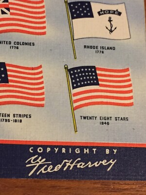 Postcard, Evolution Of The Flag, USA United Nations British