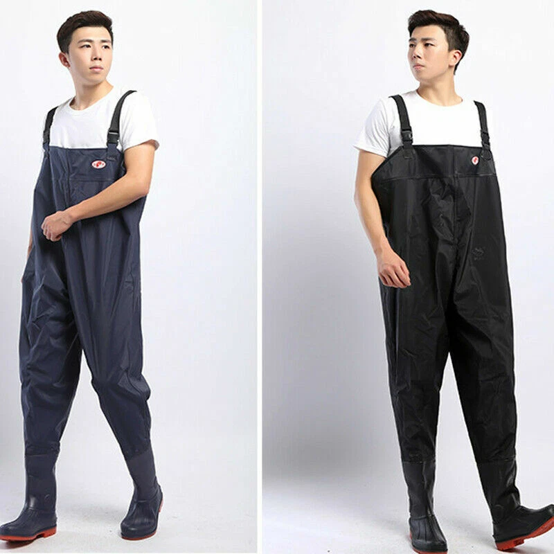 Unisex Chest Wader Men's Women PVC Suspenders Waterproof Pants Outdoor Fishing - Image 2 of 4