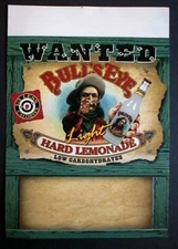 Bulls Eye Hard Lemonade  Cardboard Sign with great old cowboy