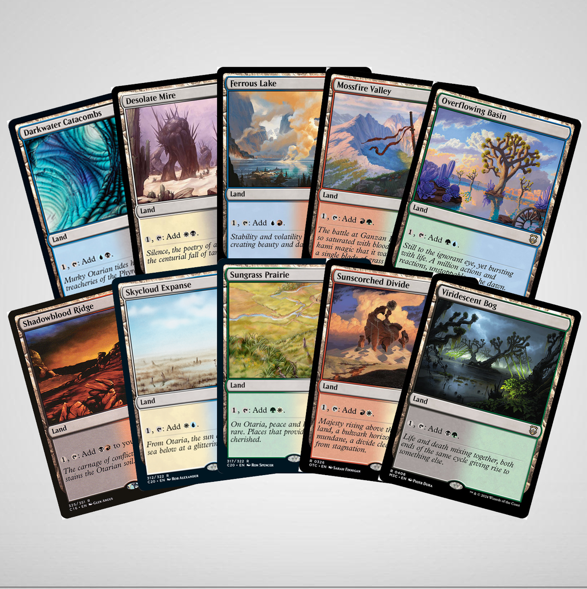 FULL SET RARE Filter Lands 10x Nonfoil MTG Bundle Magic the