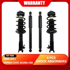 4PCS Front & Rear Complete Struts Shocks For 2006-2011 Honda Civic Acura CSX