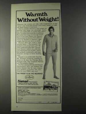 1980 Damart Underwear Ad - Warmth Without Weight