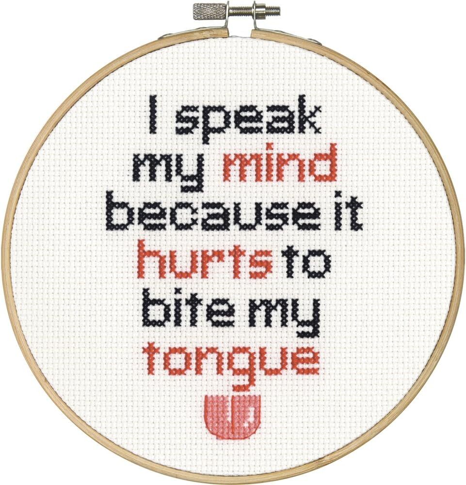 Dimensions Needlecrafts 70-74639 Say It Counted Cross Stitch Kit, Speak My Mind