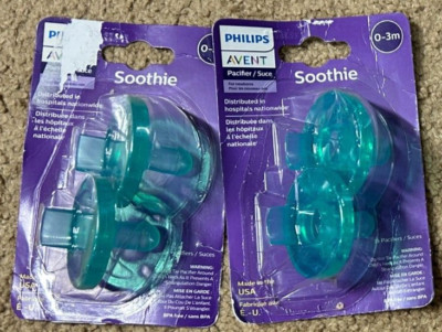 Philips Avent SCF190/01 Soothie 0-3mth Green/Green, 2 Count/ 2 Packs