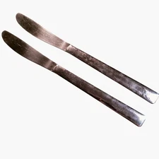 Vintage Stainless Steel Dinner Knife Minimalist Industrial Design Japan Lot 2