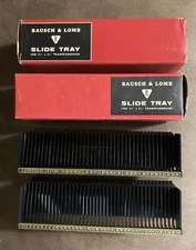 BAUSCH & LOMB Lot of 2 Slide Trays 40 Slides Magazine Capacity 2 1/4" x 2 1/4"