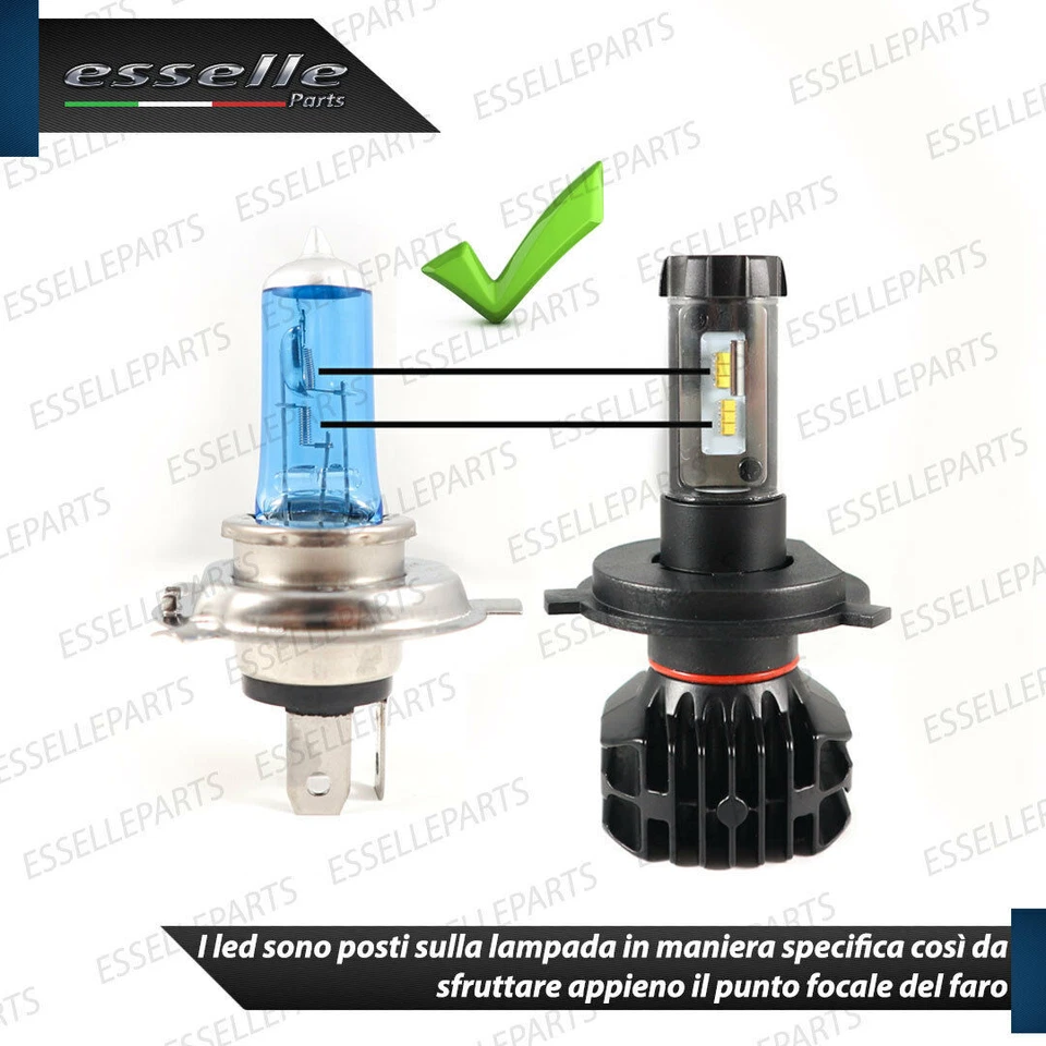 KIT LED H4 6000K CANBUS XENON 18000 LM LUMEN REALI MITSUBISHI L200 III NO AVARIA - Immagine 4 di 4