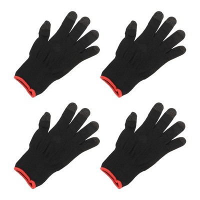 4Pack Game Gloves Finger Gaming Glove Breathable Anti Sweat Black