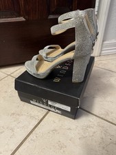 Silver Strap Heels Windsor size 8
