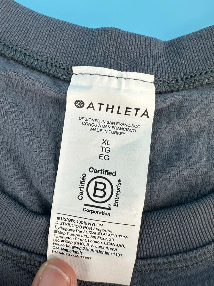 Camiseta deportiva Athleta sin costuras para mujer talla XL gris oscuro nueva con etiquetas Foto 4 de 4