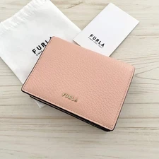 FURLA Pink Leather Wallet with Care Card - New Condition