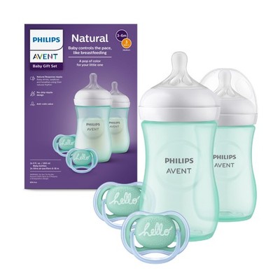 Baby Bottle Philips AVENT Natural Response Nipple Teal SCD837/02 Gift