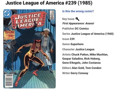 Justice League of America #239 Newsstand Variant (DC Comics June 1985)