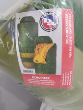 NEW Big Agnes Echo Park 20 Degree Sleeping Bag Wide /Long Green NEW Camping