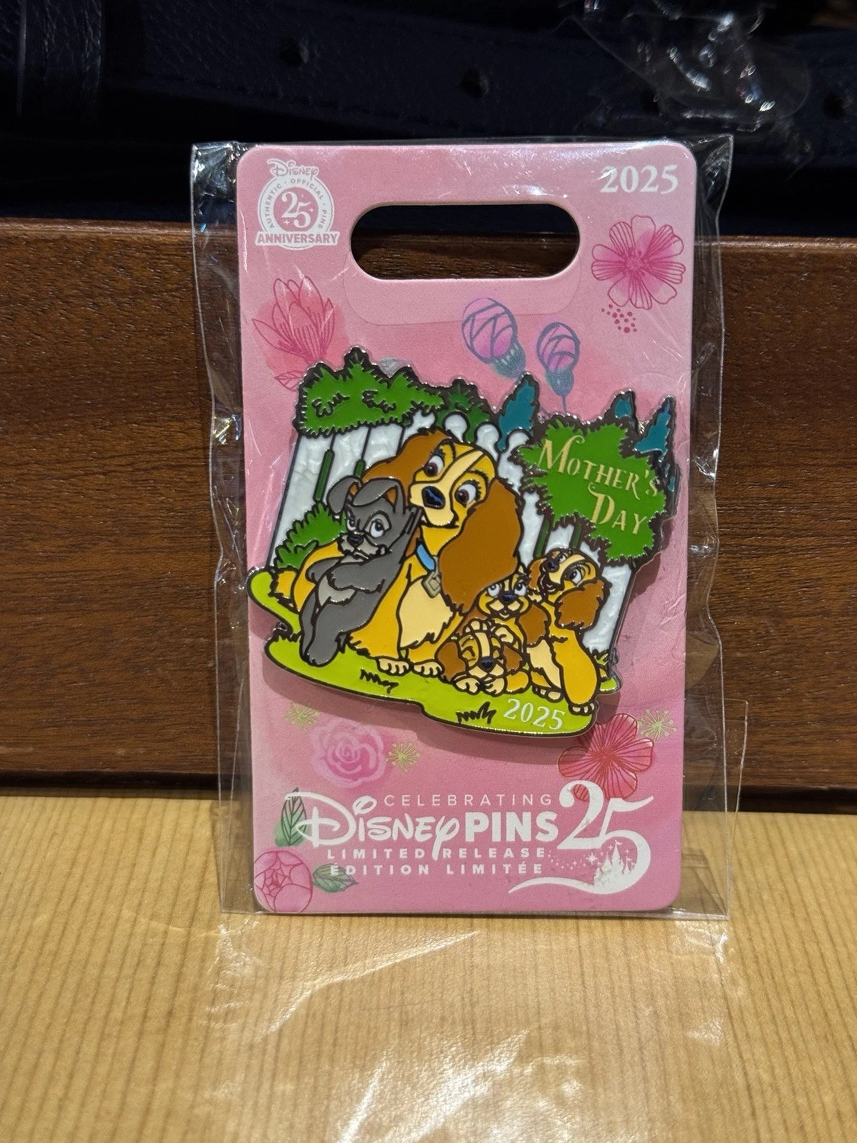 Disney Parks 2025 Celebrating 25 Years Lady & Tramp Mother’s Day 2025 LE Pin