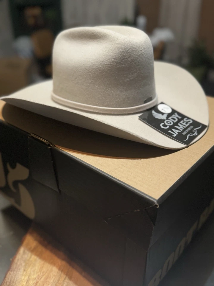 Cody James Silverbelly Felt Hat In Box Size 7 1/2 Made In USA - Image 2 of 4