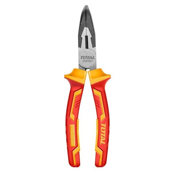 Total Isolierte Zange Gebogene Spitze Chrom-Vanadium VDE 200Mm Elektriker-image