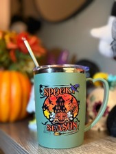   Spooky Season Halloween Mug   12oz Insulated Coffee Cup with Lid  Straw"