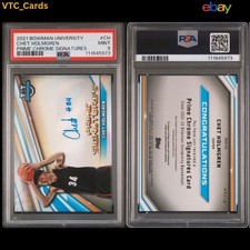 Chet Holmgren Prime Chrome Signatures #04/50 2021 Bowman U Chrome PSA 9 MINT
