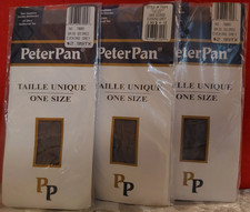 Vintage Pantyhose Peter Pan All Sheer 3 Pack 33 Color Grey One Size BDR1