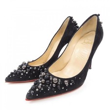 Christian Louboutin Black Suede Heel Pumps EU:35