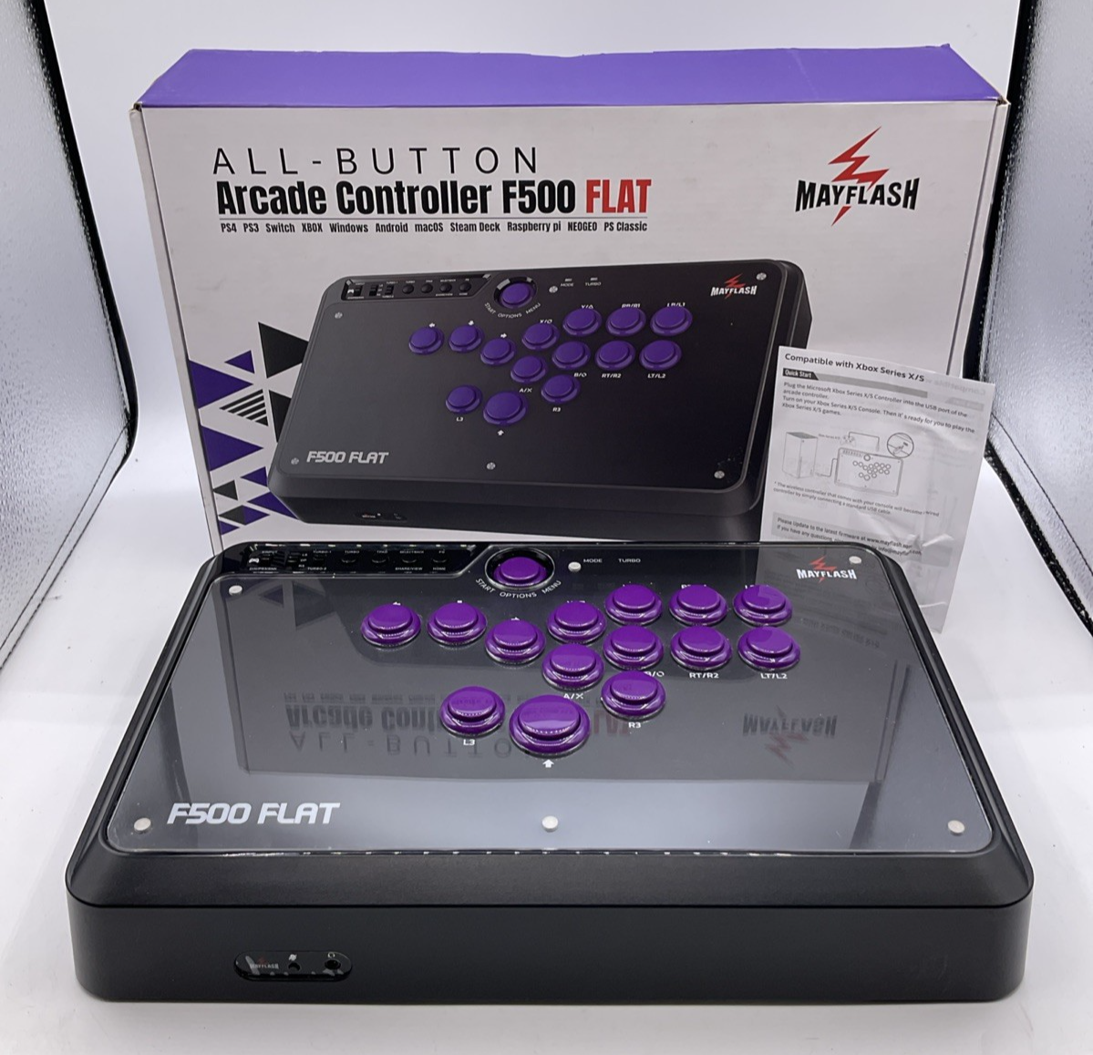 MAYFLASH F500 FLAT All Button Arcade Controller for PlayStation PC