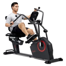 Sunny Health & Fitness Magnetic Recumbent Bike & Elliptical Cross Trainer