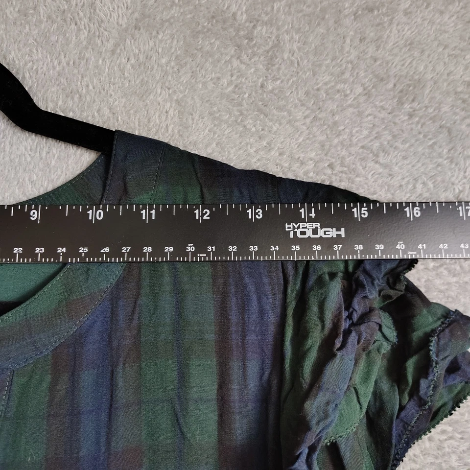 Vestido túnica Vineyard Vines para mujer Blackwatch verde manga acampanada a cuadros talla L Foto 4 de 4