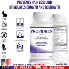 Propidren by HairGenics - DHT Blocker with Saw Palmetto To Prevent Hair Loss USA