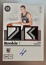 Luka Samanic 2019-20 Panini Encased Rookie #260 Dual Patch Auto #’d /25 Spurs Rc