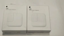 Lot of 2 GENUINE Apple 12W USB Fast Charging Power Adapter for iPad/iPhone