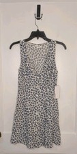 NWT Reformation Rilynn Mini Dress Bombay Ivory Blue Floral Size 4